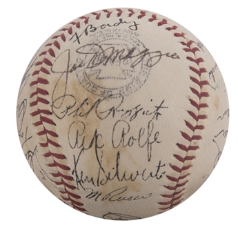 1941 World Series Champion New York Yankees Team Signed Baseball With 26 Signatures Including DiMaggio, Dickey, Gomez, Ruffing & Rizzuto (JSA)